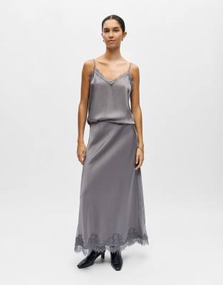 Object - Maxirock in gebürstetem Nickel-Grau