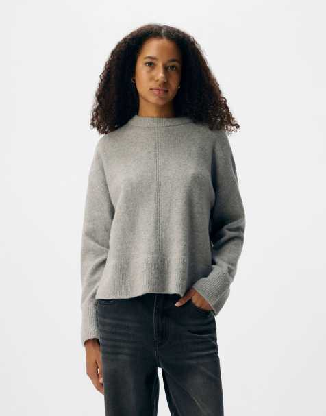 Object - Meleret lysegrå pullover - view 1
