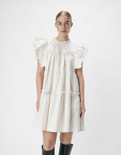 Object – Minikleid in Sandweiß