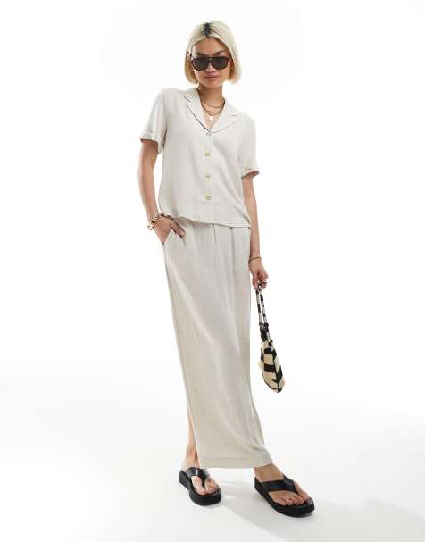 Object Mix and Match tailored linen touch set in cream - view 1