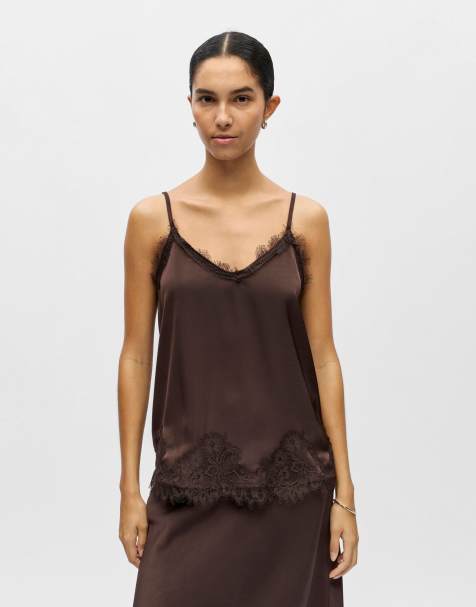 Object - Mørkebrun camisole - view 1
