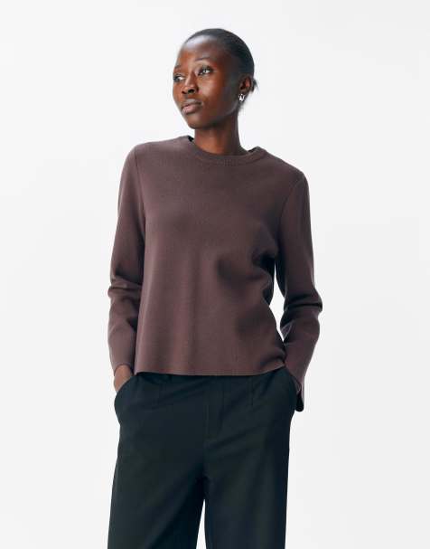Object – Murkelfärgad, stickad pullover - view 1