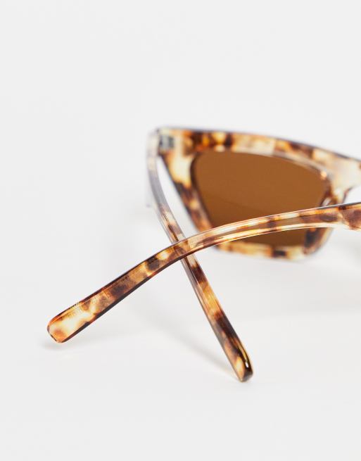 Tortoiseshell Slim Cat Eye Sunglasses