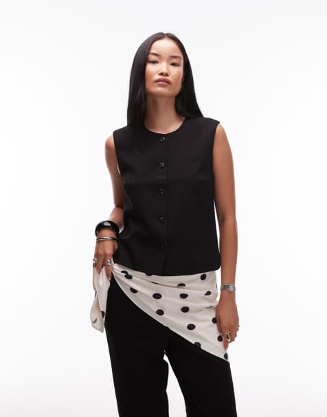 Object o-neck vest in black - part of a set - view 1