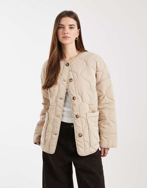 Object onion quilted front pocket bomber in humus