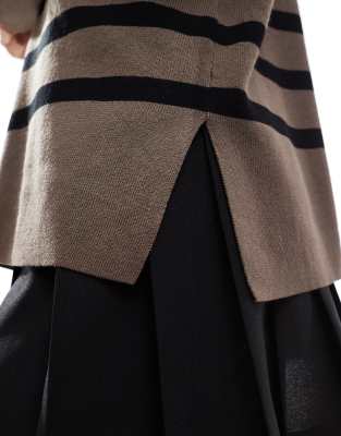 OBJECT OVERSIZED KNITTED STRIPE SWEATER 