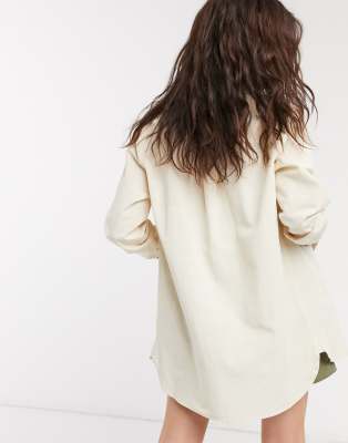 Object oversized shirt in cream | ASOS