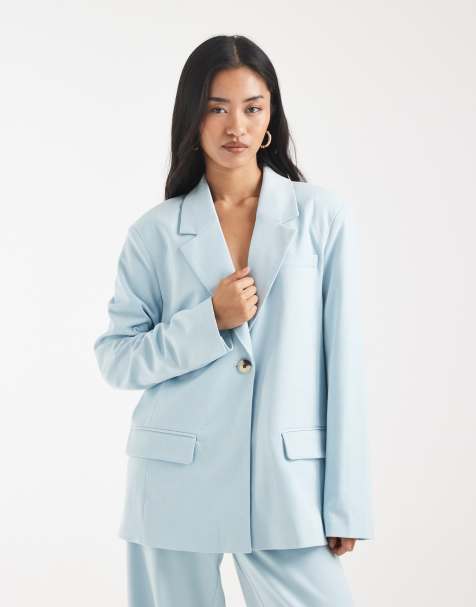 Object oversized tailored blazer co-ord in skylight - view 1