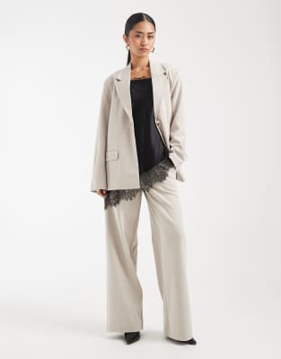 Object Oversized Tailored Blazer In Neutral