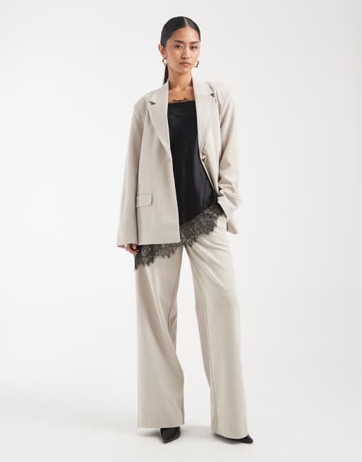 Object oversized tailored blazer in hummus - part of a set, 2 of 4