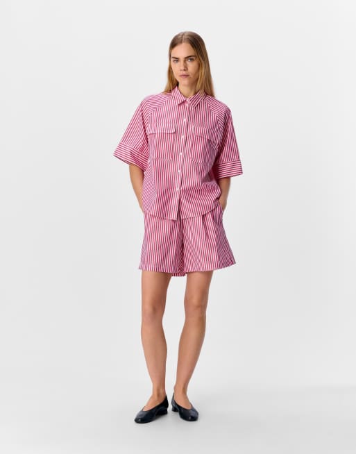 Object - Pantaloncini color sangria