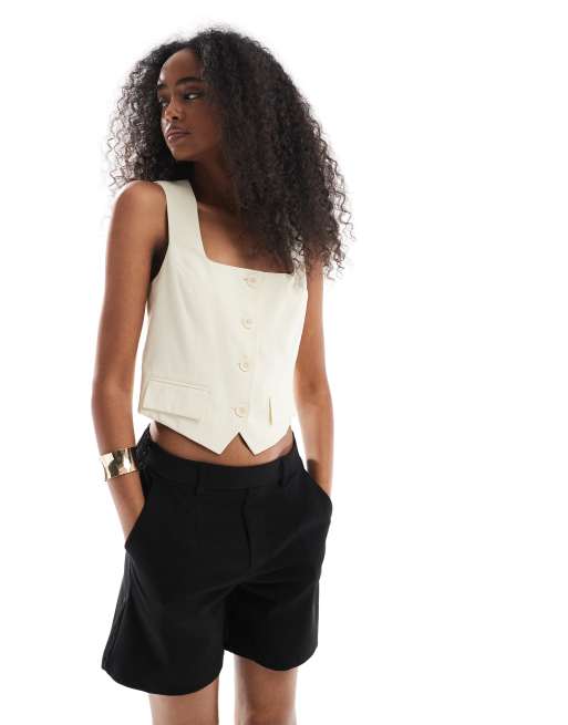 Object - Pantaloncini sartoriali neri con retro elasticizzato, 3 di 5