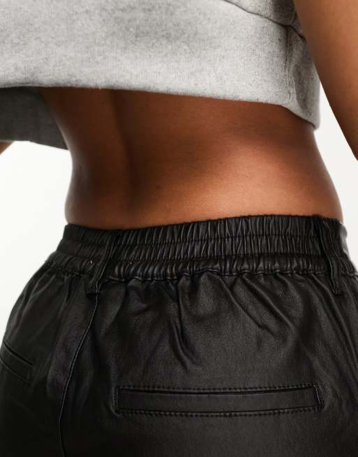 Object - Pantaloni affusolati in pelle sintetica nera, 2 di 5