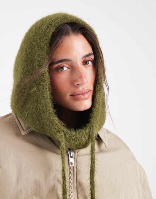 Object passamontagna in maglia soffice verde oliva, 1 di 3
