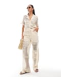 [Object] Object patched crochet pants co-ord in cream-White 6-8 Cloud Dancer