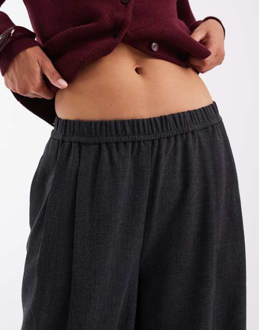 Object pleated tailored pants in dark grey melange, 3 of 5