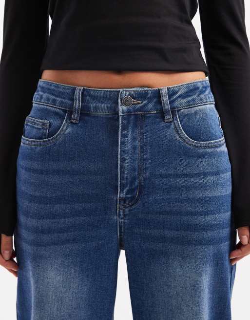 Object Premium – Niebieskie jeansy z nogawkami typu barrel, 5 z 5