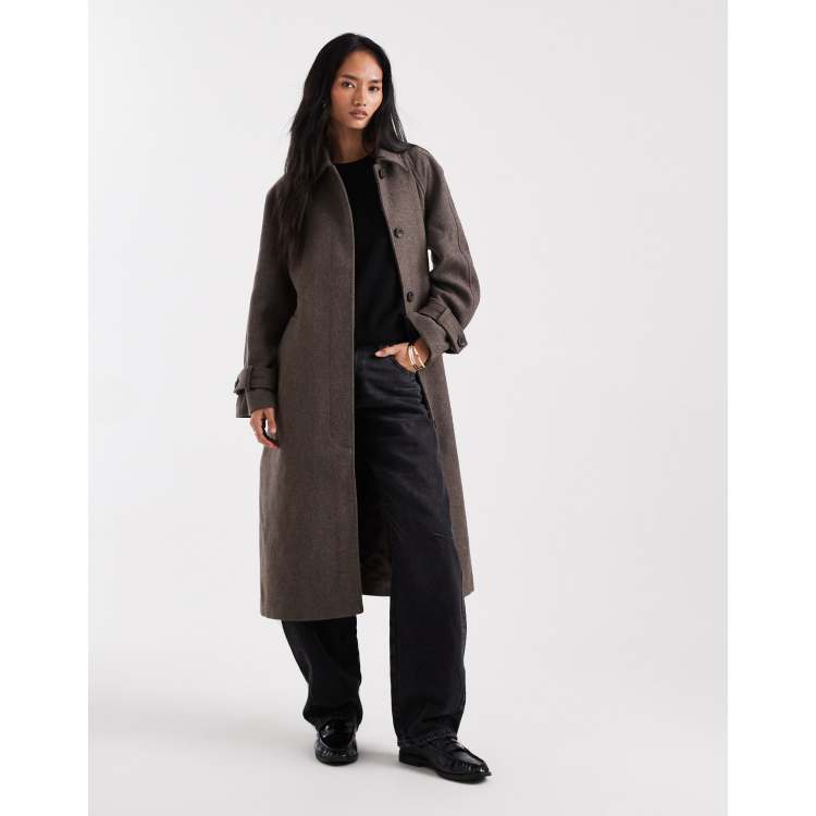 Object premium wool mix tailored trench coat in taupe | ASOS