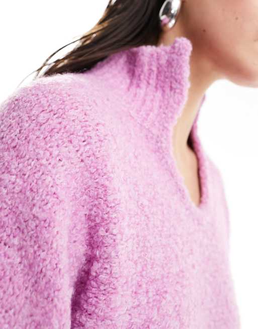 Object – Pullover aus flauschigem Strick in Puderrosa, Kombiteil, 3 von 4