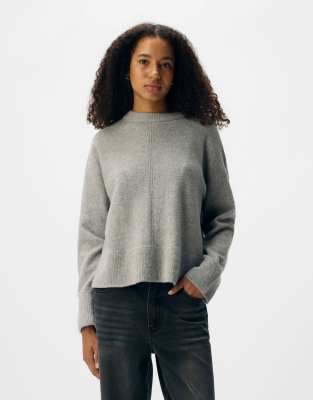 Object - Pullover in meliertem Hellgrau