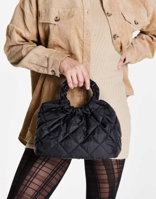 Object quilted bag in black - BLACK
