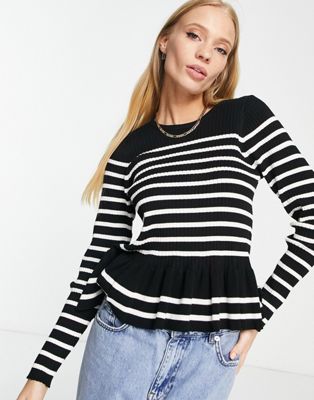 Object Rachel knitted striped jumper in multi