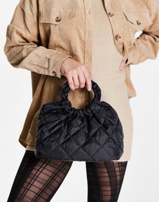 Object quilted bag in black - BLACK