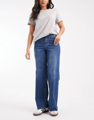 Object - Rio Mae - Weite Jeans in mittlerem Jeansblau