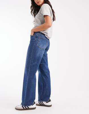 Object Rio Mae Wide Leg Jeans In Blue