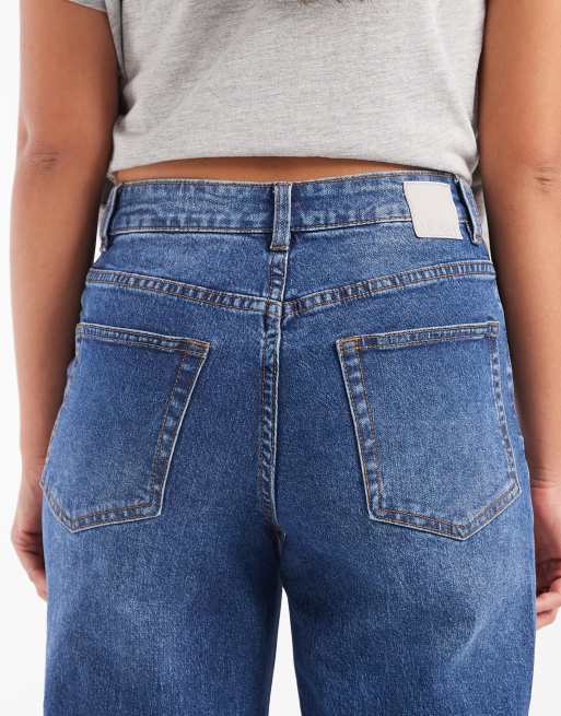 Object Rio Mae wide leg jeans in mid blue denim, 5 of 5