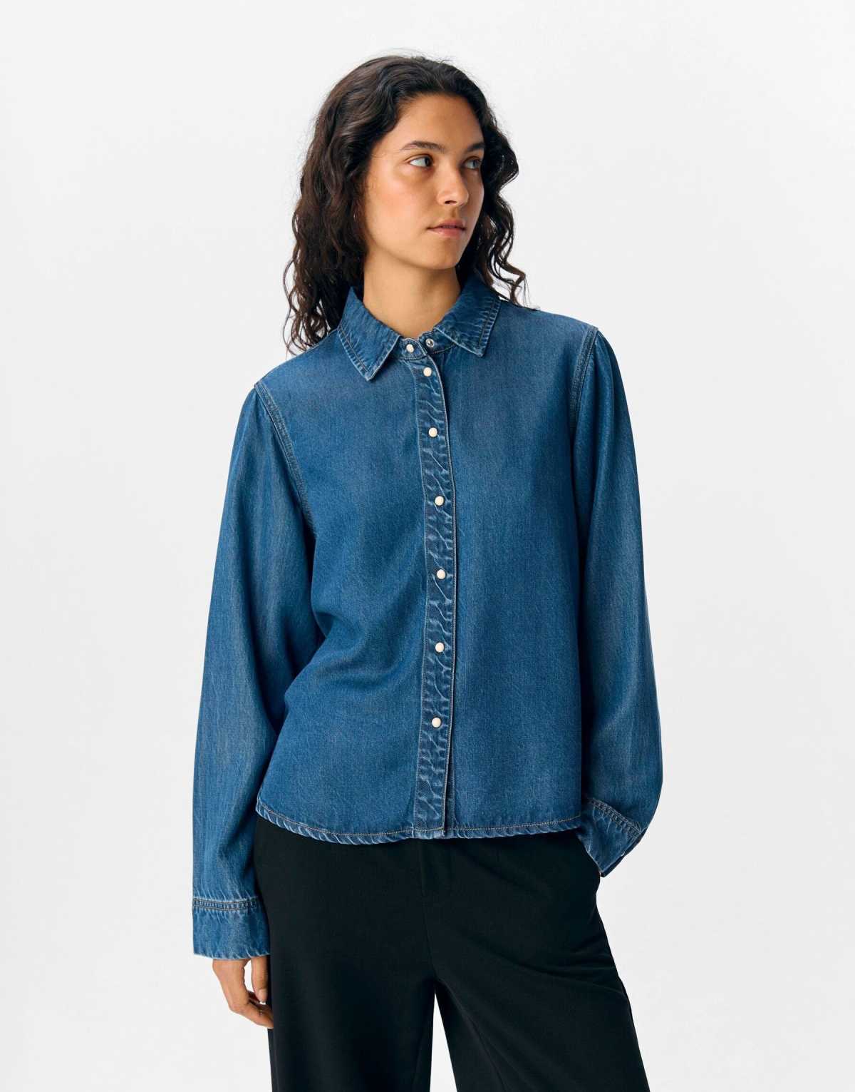Object Shirt in medium blue denim