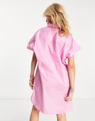Object short sleeve shirt in pink - ASOS Price Checker