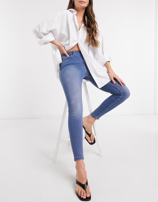 Object - Sophie - Jeans skinny blu a vita alta, 4 di 4