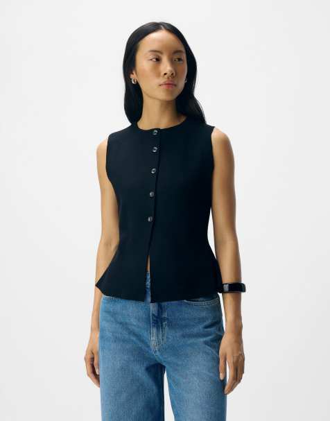 Object - Sort strikket vest - view 1