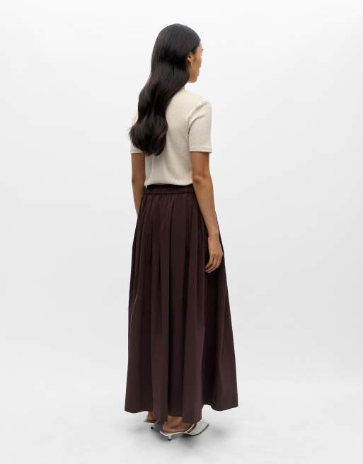 Object spódnica maxi w kolorze chocolate plum, 2 z 5