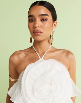 Object Statement Corsage Top In White