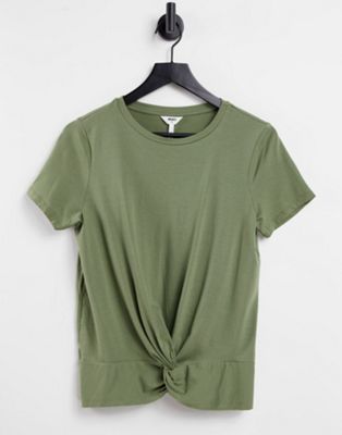 Object Stephanie knot front t-shirt in green