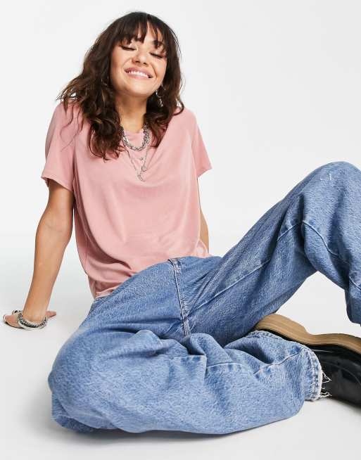 Object - Stephanie - T-shirt noué sur le devant - Rose | ASOS