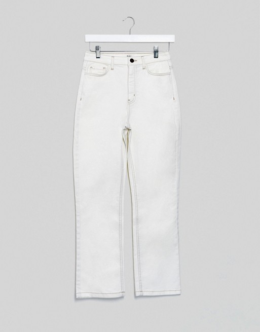 Object straight leg jeans in white