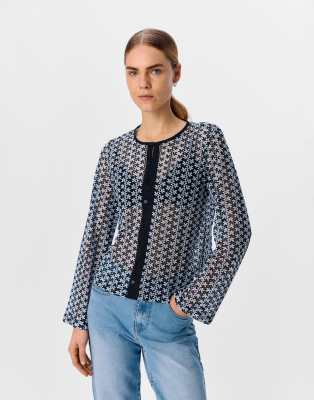 Object - Strickjacke in Kornblumenblau
