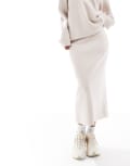 [Object] Object structured knit midi skirt in silver grey (part of a set) 14-16 Silver Grey