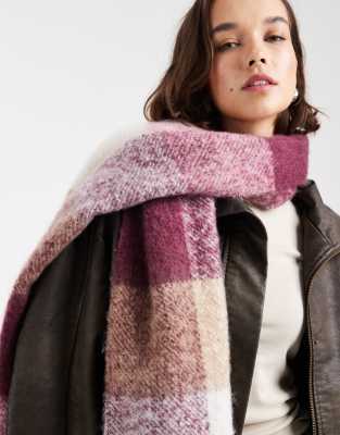 Object Super Soft Large Chunky Tassel Scarf In Multi