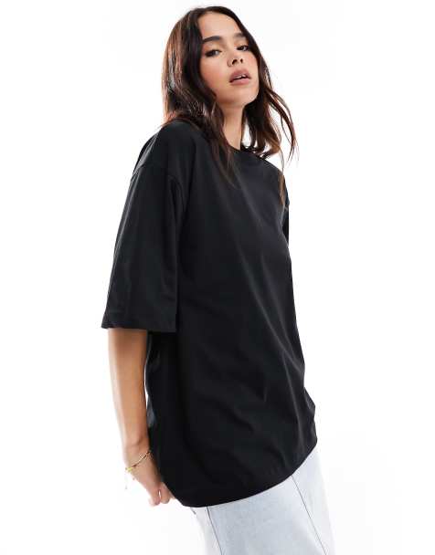 Object – Svart t-shirt i oversize - view 1