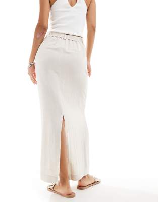 Object Tailored Ankle Length Skirt In Neutral