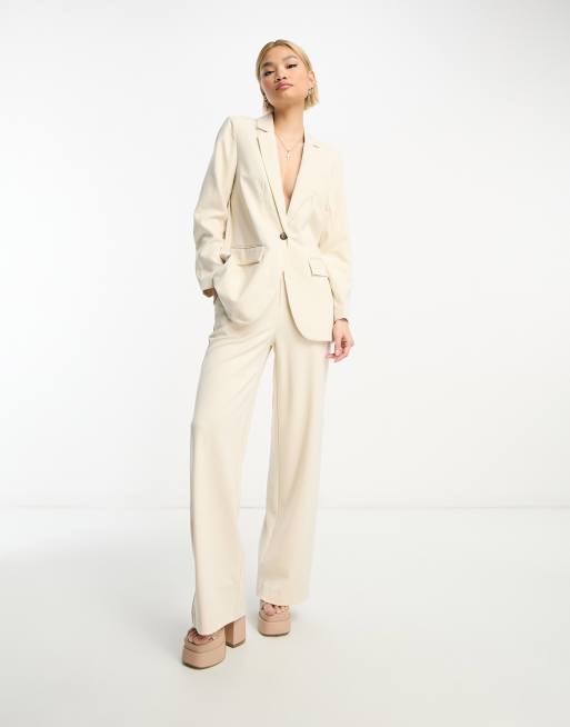 The Frolic tailored relaxed blazer in cream (part of a set)