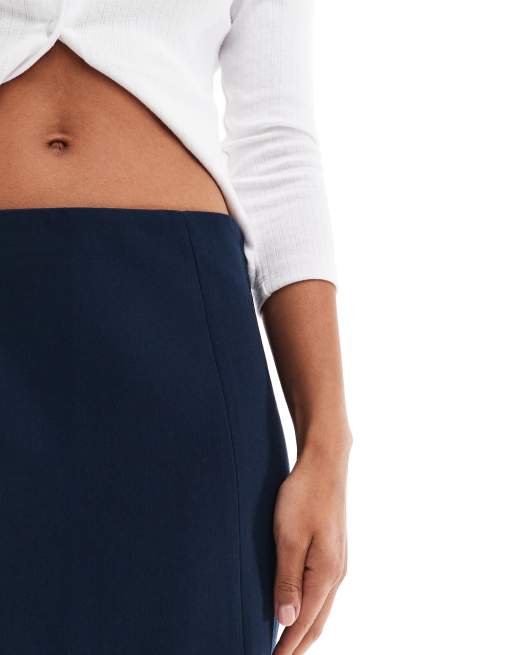 Navy tailored pencil skirt best sale