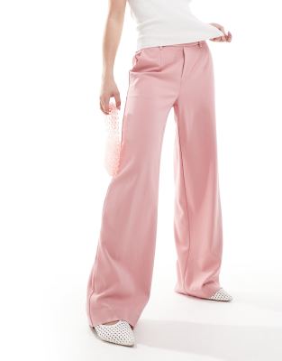 Object Object tailored wide leg trousers in rose pink