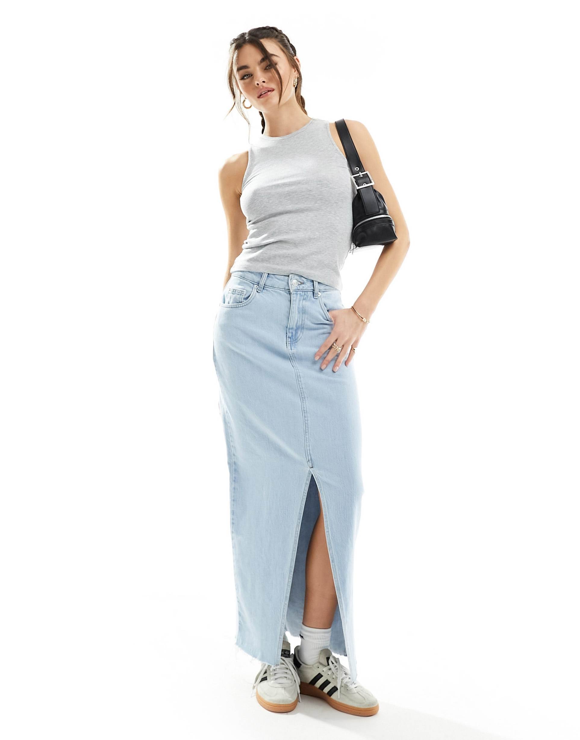 object tank top in gray melange