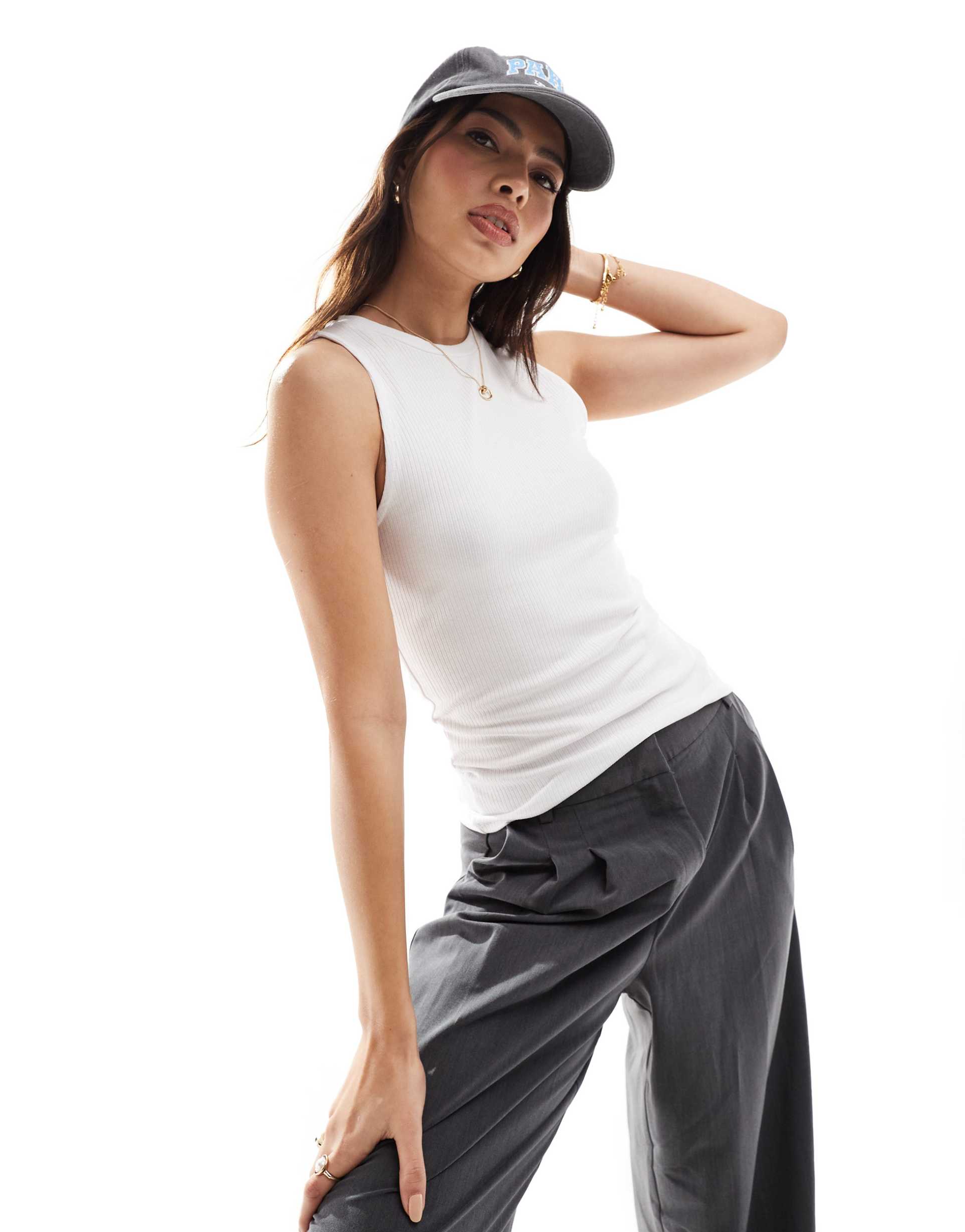 object tank top in white