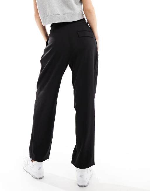 Object tapered ankle grazer pants in black